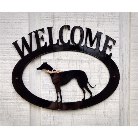 The Lazy Scroll The Lazy Scroll greyhoundwelcome Greyhound Metal Welcome Sign greyhoundwelcome